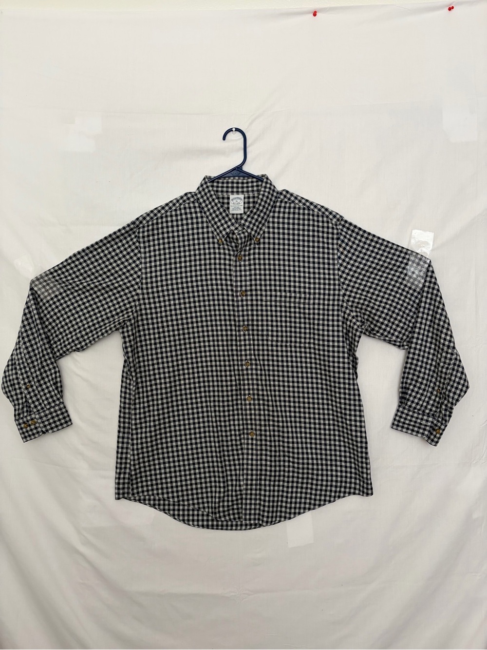 Brooks Brothers Mens XL 100% Supima Cotton Non-Iron Gingham Shirt (A948)